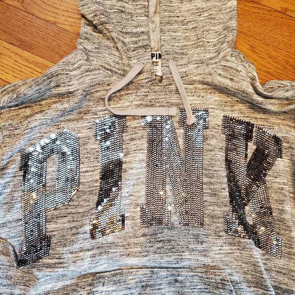Pink by Victoria Secret Sequined Hoodie - Picture 2 of 7